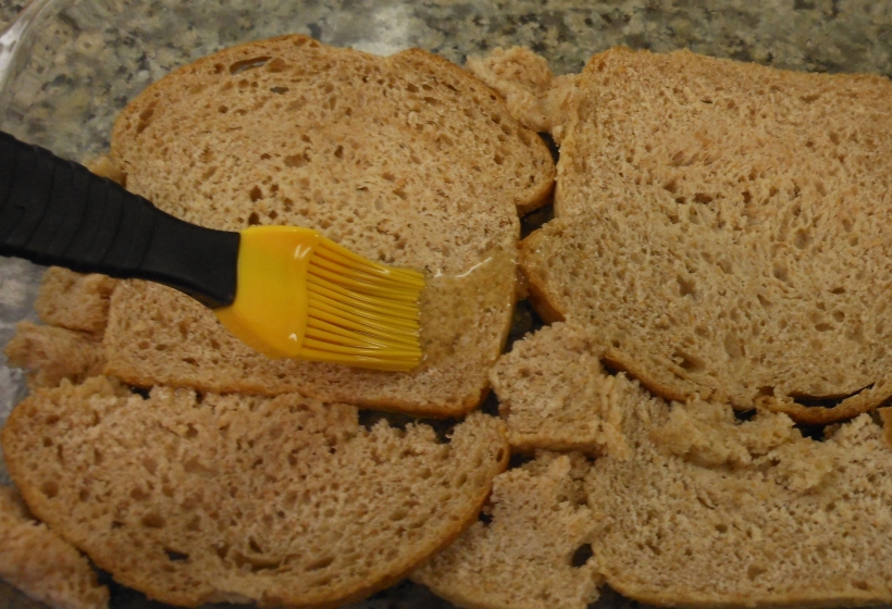 Then I buttered the other side of the bread.