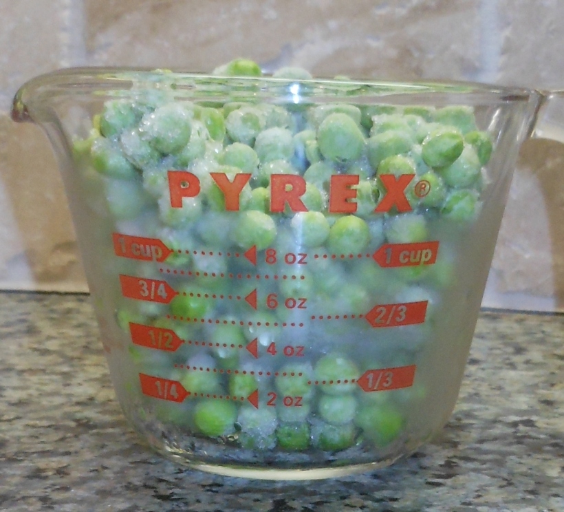 And I used frozen peas.