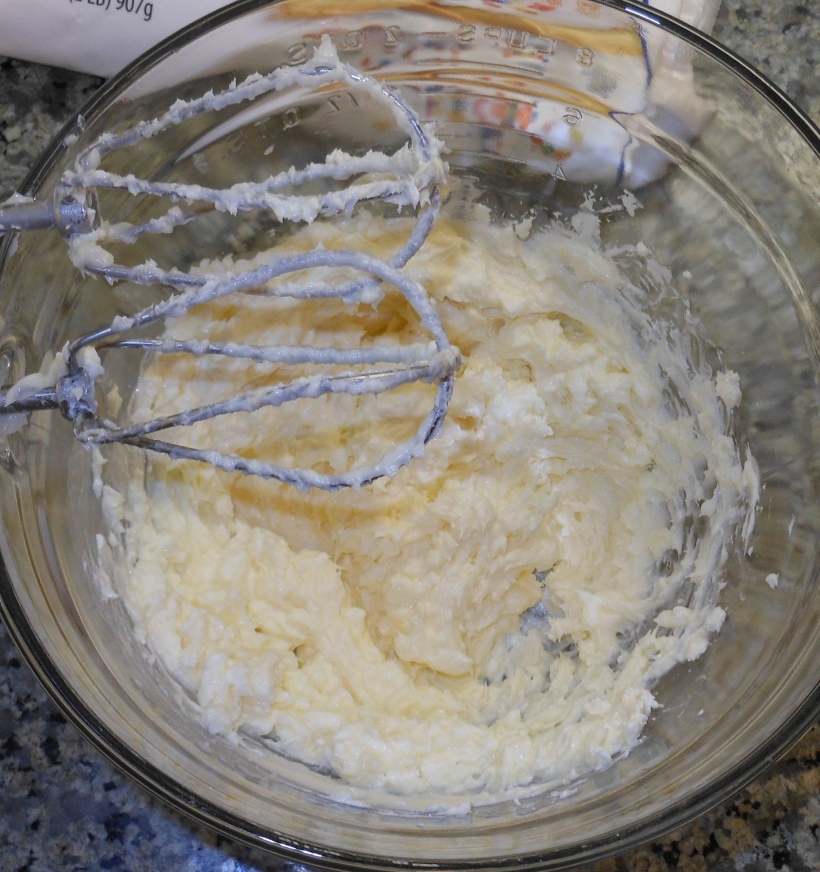When they were soft enough, I mixed them with my hand mixer until they were well blended.