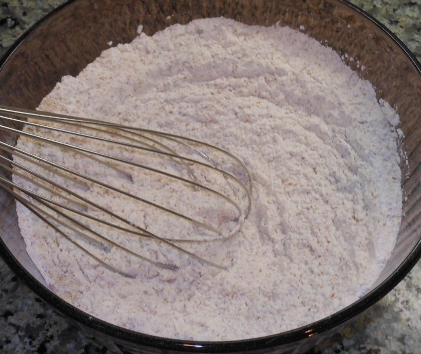 I whisked the dry ingredients together.